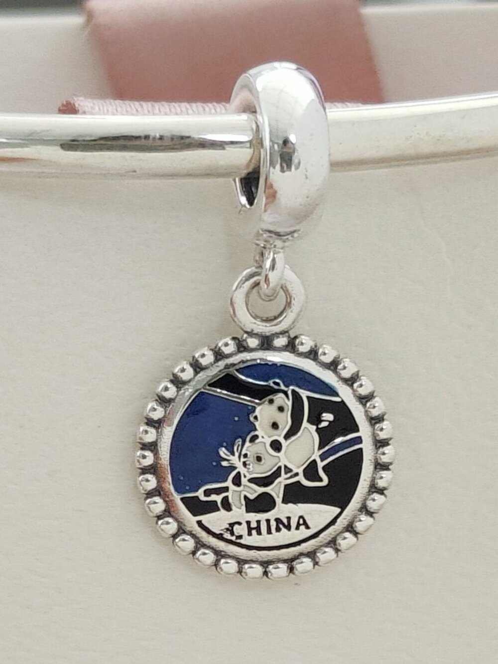 Pandora China Panda Exclusive Dangle Charm S925 Silver Bracelet Pendant Gift